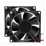 Ventilador de refrigeração 8025, 80 x 80 x 25 mm, CC 12 V/24 V, sem escovas, XH2.54, 2 pinos
