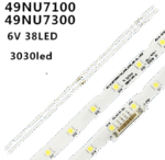 Led Bar Kit use for Samsung 49" UN49NU7100 38LEDsJLE490K2330-408BS-R7P-M-HF AOT-49-NU7300-2X38 EnzaQ LED STRIP - Image 3