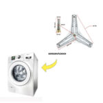 Washing Machine Drum Spider Arm Washer and Dryer Bearing Axle Tripod Shaft 4434ER1008A - Image 3